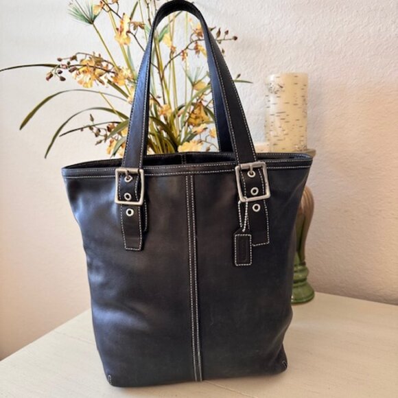 RESTORED Vintage Coach "Hampton" CarryAll Tote Bag-VGVC - Picture 1 of 11